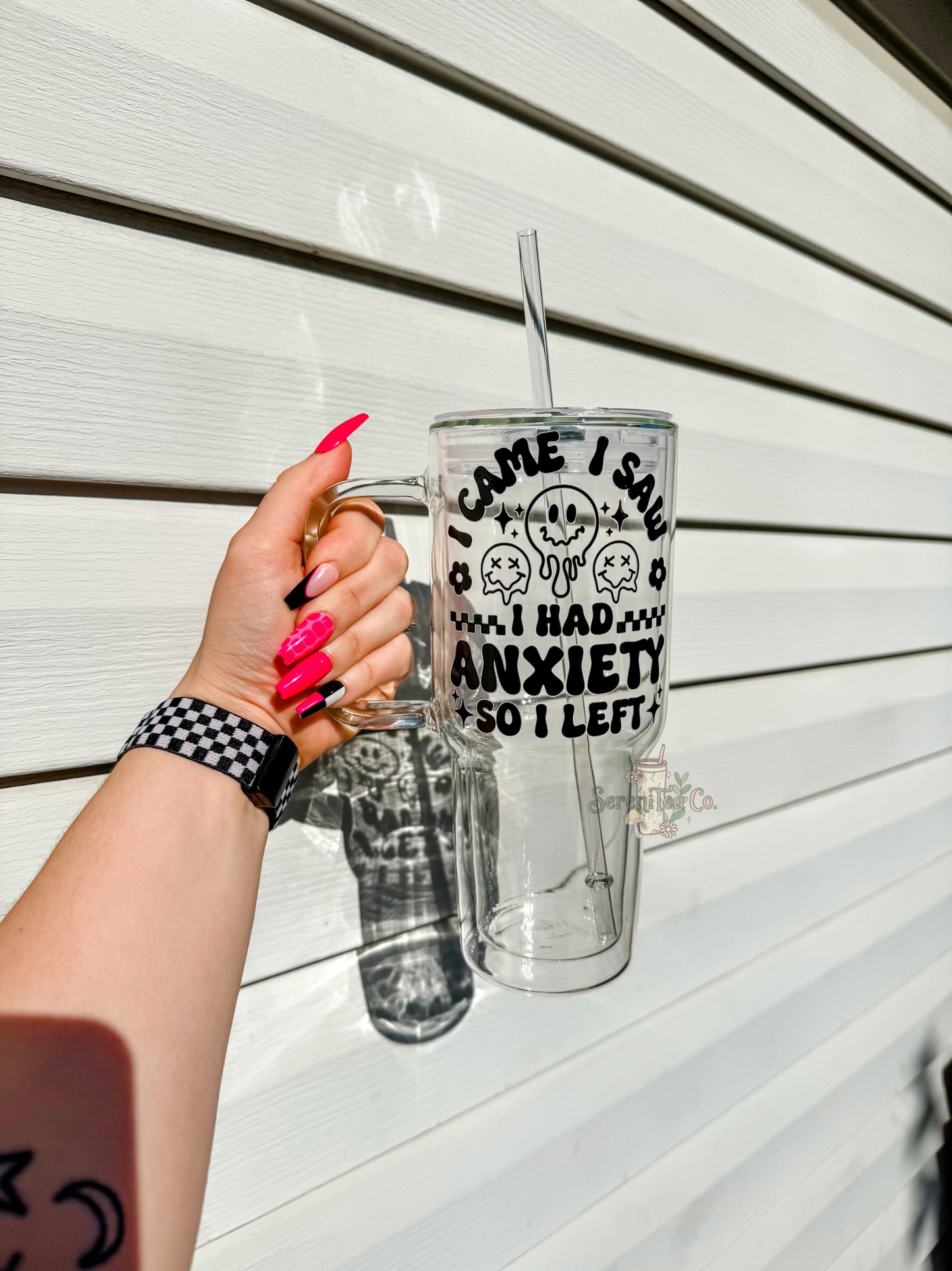 Custom Glass 28 oz W/ Handle