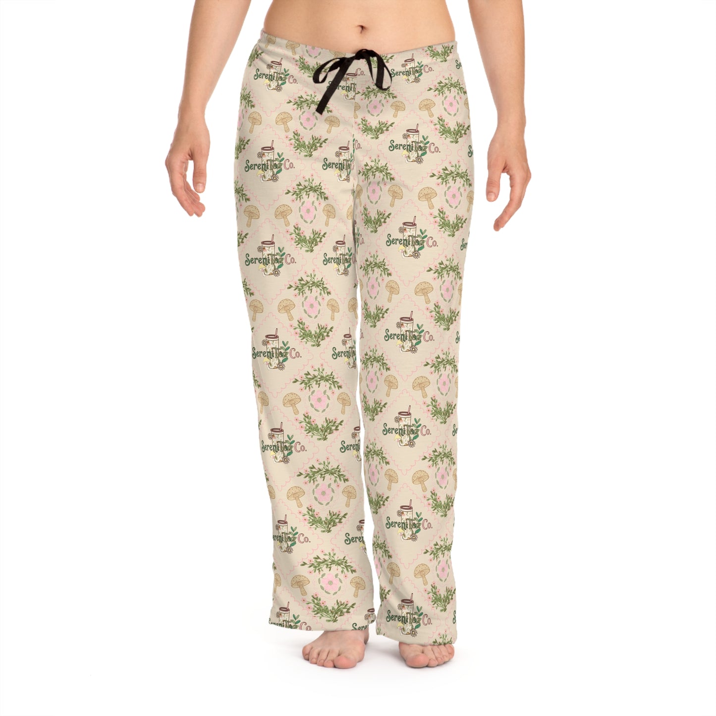 Floral SereniTea Women's Pajama Pants — Soft All-Over Print Loungewear