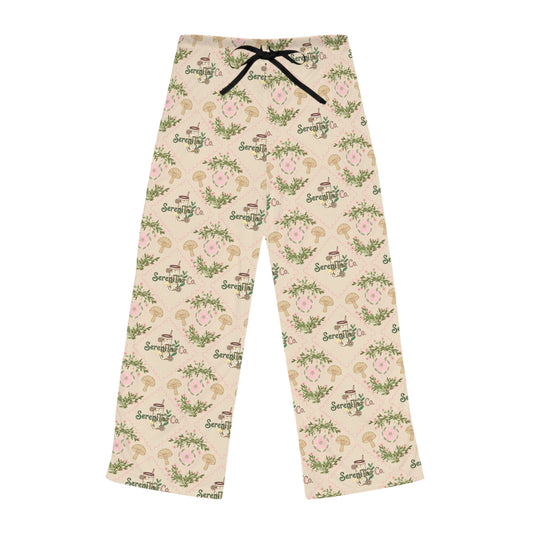 Floral SereniTea Women's Pajama Pants — Soft All-Over Print Loungewear