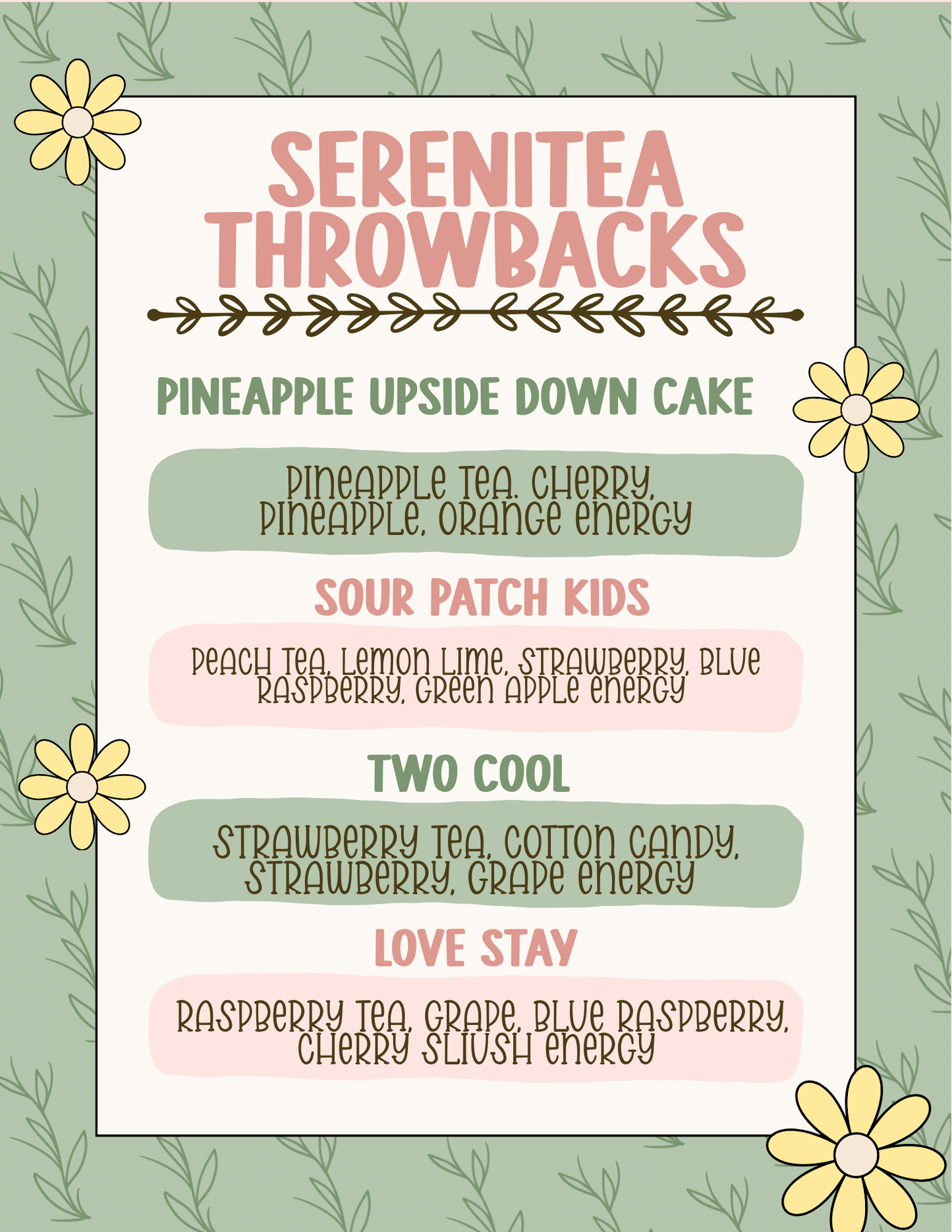SereniTea Throwbacks