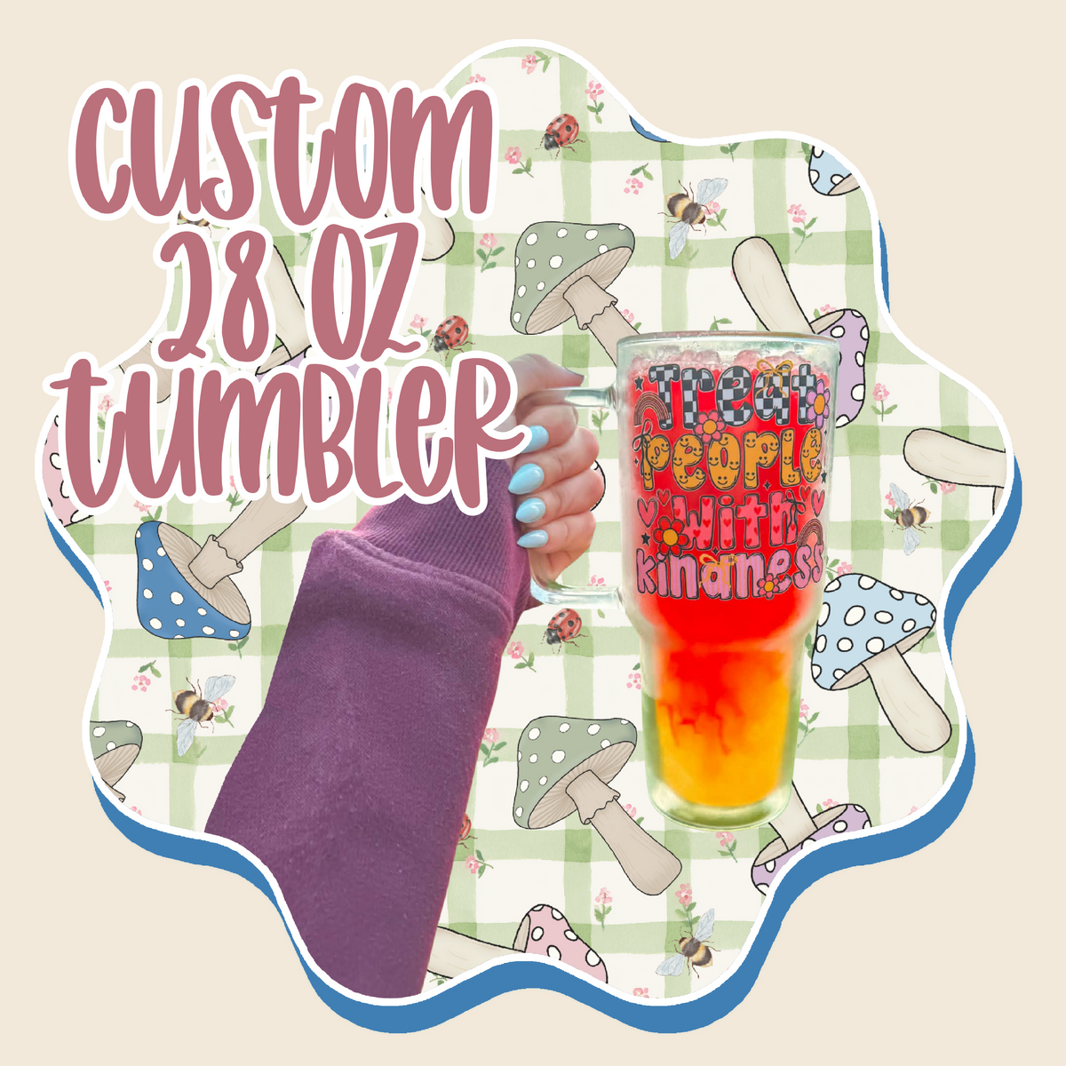 Custom 28oz Glass Tumbler